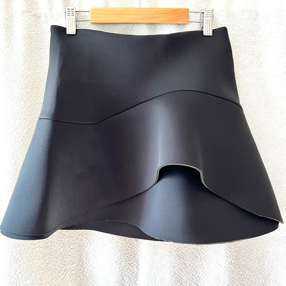H&M Black Neoprene Mini Skirt